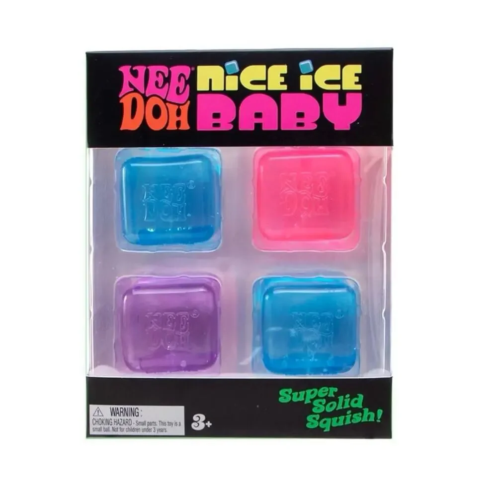 Teenie NeeDoh Nice Ice Baby 4-Pack | Super Solid Squish - NIB!